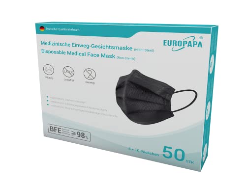 EUROPAPA® 50x Schwarz Medizinisch Type...