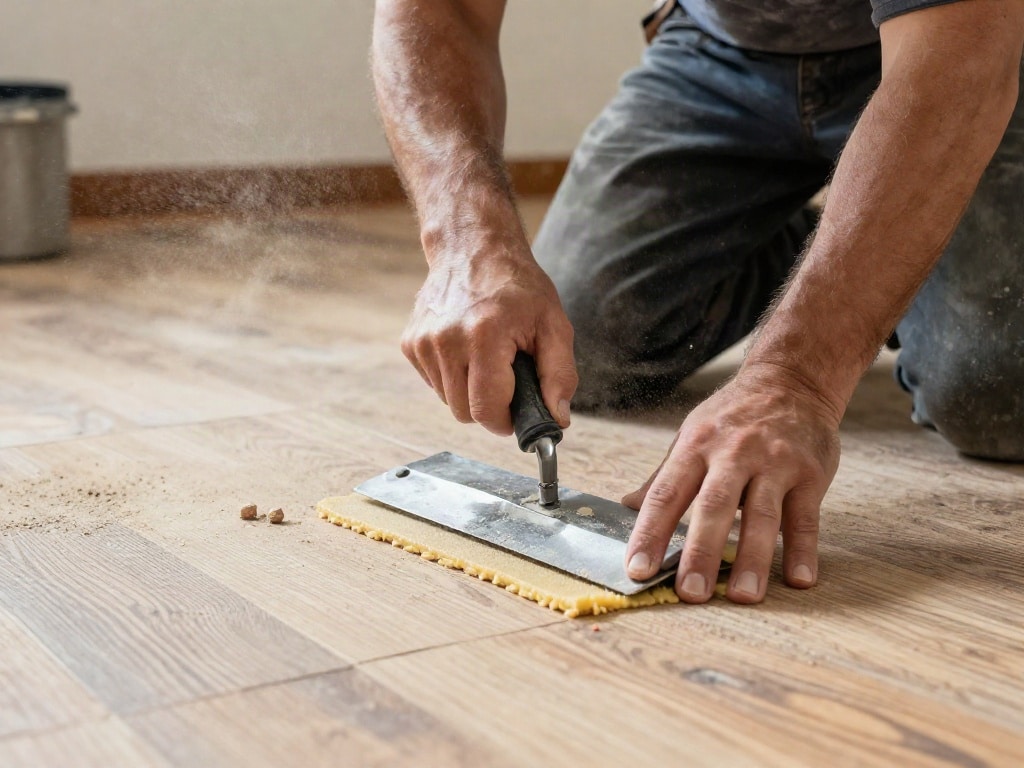 Parkett Kleber entfernen Werkzeug