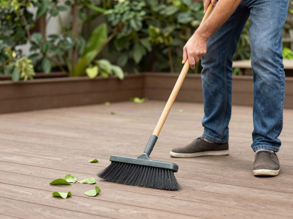 Terrassendielen reinigen